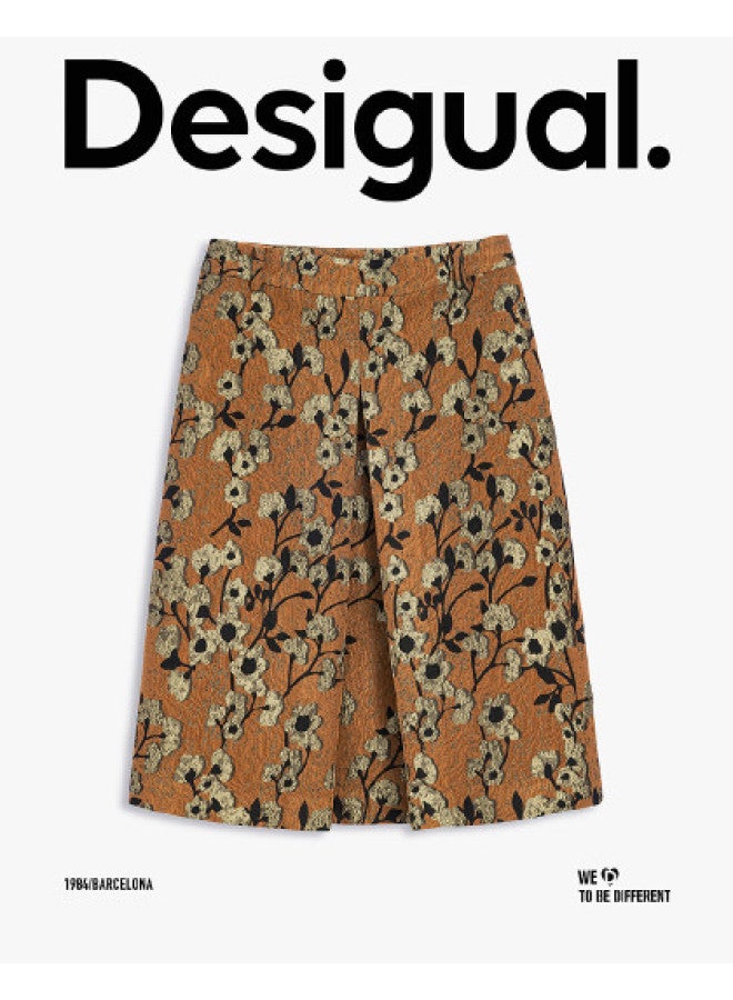 DESIGUAL Autumn/Winter 2025 New A-Line Floral Jacquard Skirt - Image 1