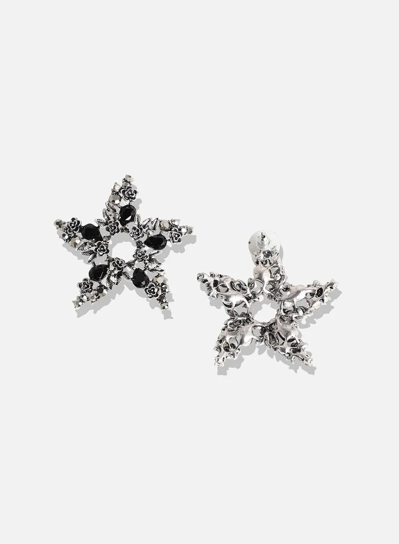SOHI Stone Flora Star Artificial Drop Earring Jewellery