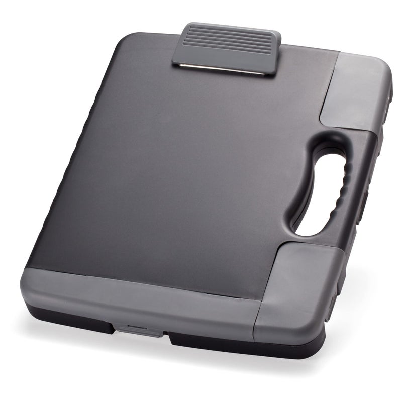 Officemate Portable Clipboard Storage plastic Case for A4 sizes Charcoal 833011134w x 112d x 1412h