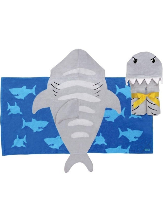 Stephen Joseph Hooded Towel, Shark - Image 1