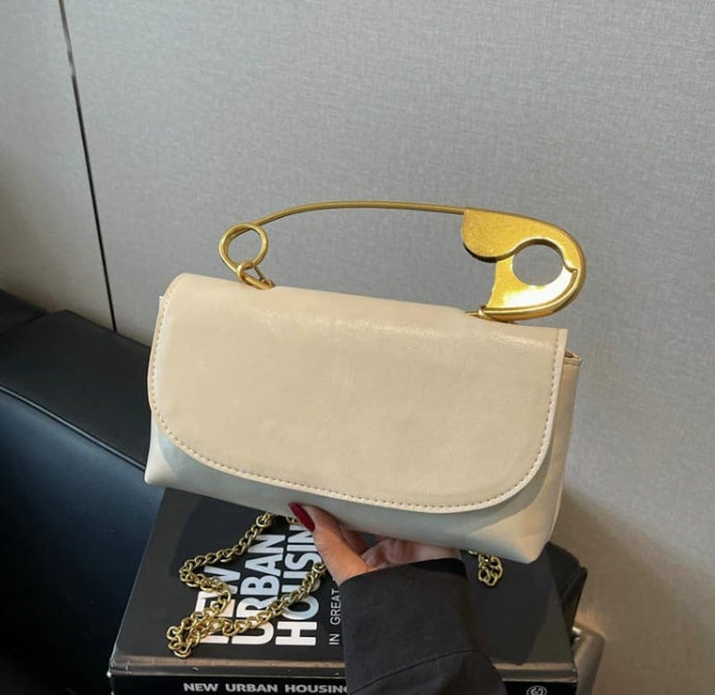 Hzxsny 2025 Trendy Tote Bag Womens Paper Clip Small Top Handle Purse Hobo Clutch Faux Leather Crossbody Bag Shoulder Handbag Purse - Image 2