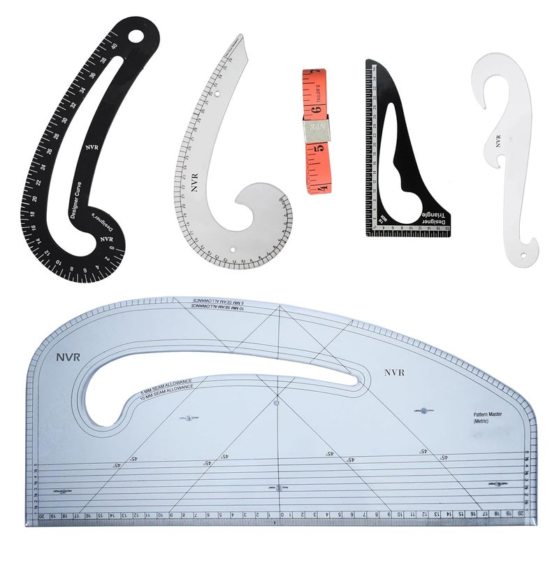 NVR Professional Tailoring set of Pattern Master Metric Armholes Armhole curve French curve measuring tape and tringle for fashion designingtailoringSewing
