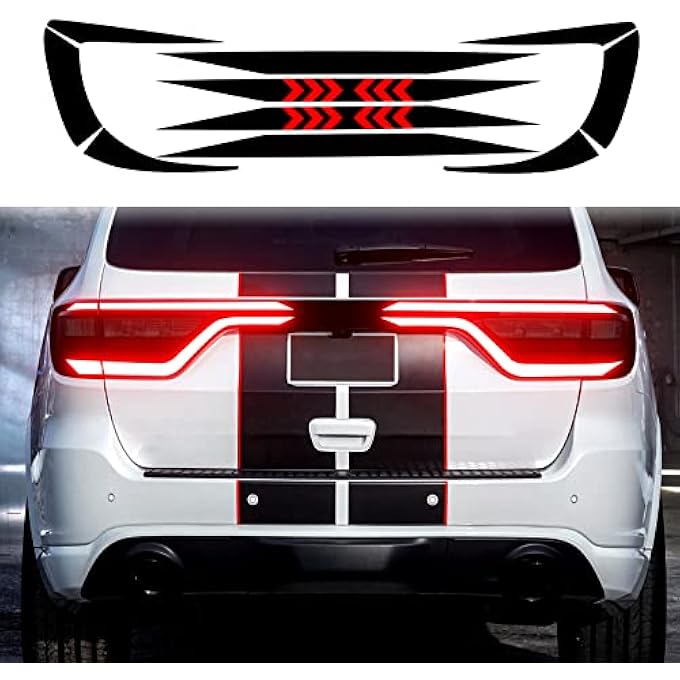 ريحني مناسب لدودج دورانغو 20142021 مضمار سباق ذيل، مضمار فينيل مقصوص مسبقا، غلاف غلاف دخان داكن، ملصقات فينيل ملحقات خارجية، إكسسوارات خارجية - Image 1