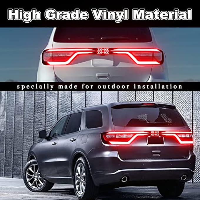 ريحني مناسب لدودج دورانغو 20142021 مضمار سباق ذيل، مضمار فينيل مقصوص مسبقا، غلاف غلاف دخان داكن، ملصقات فينيل ملحقات خارجية، إكسسوارات خارجية - Image 4
