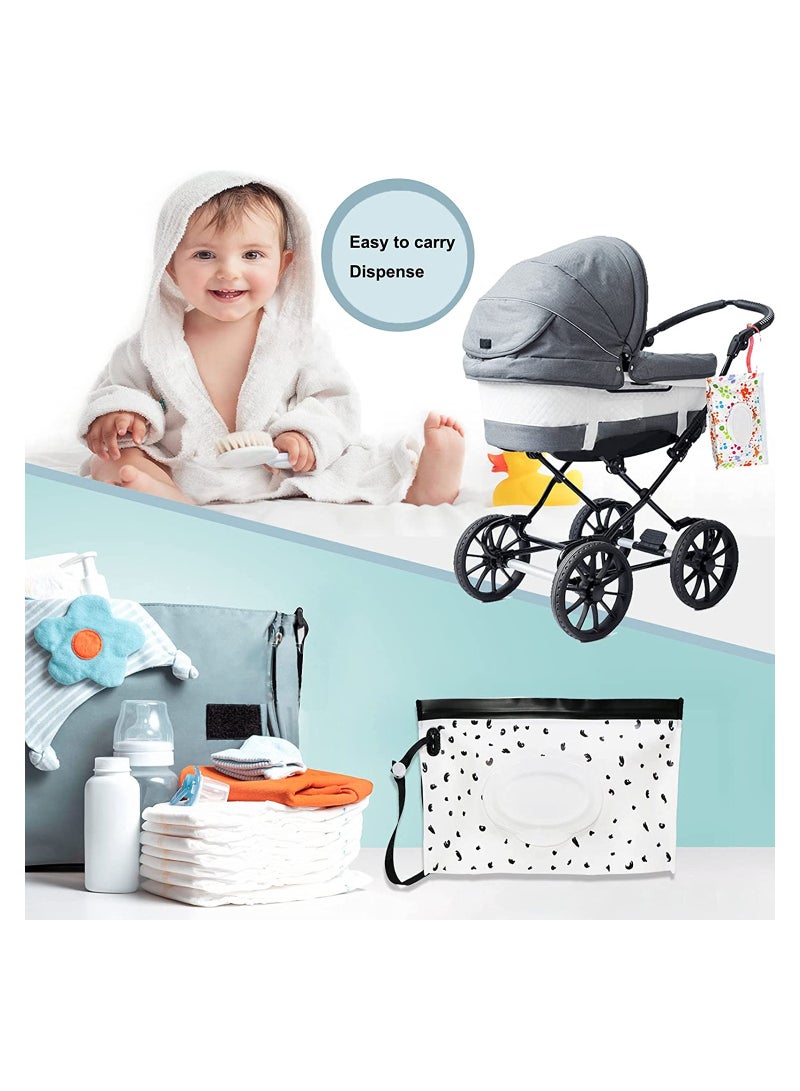 SYOSI Baby Wipes Dispenser Portable Wipes Dispenser Bag Reusable Travel Baby Wipes Container Refillable Wipes Carrying Case Holder for Travel Wipes Dispenser Box (6 Pack) - Image 3