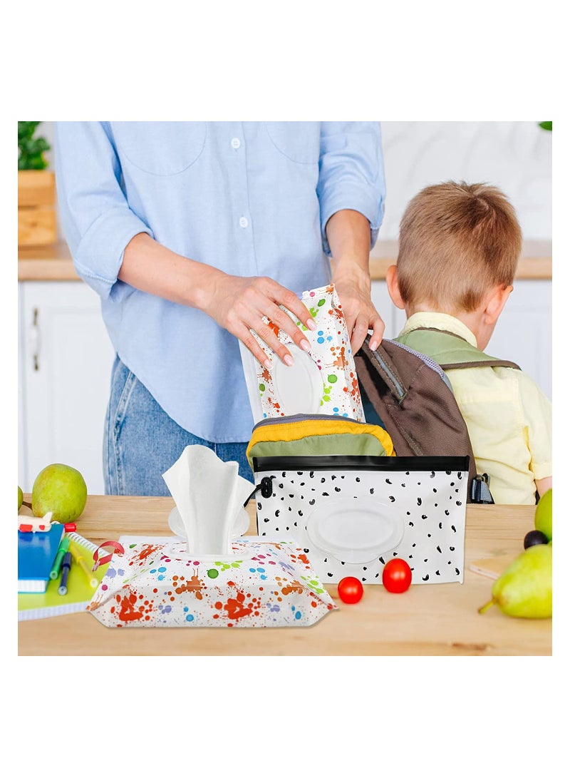 SYOSI Baby Wipes Dispenser Portable Wipes Dispenser Bag Reusable Travel Baby Wipes Container Refillable Wipes Carrying Case Holder for Travel Wipes Dispenser Box (6 Pack) - Image 5