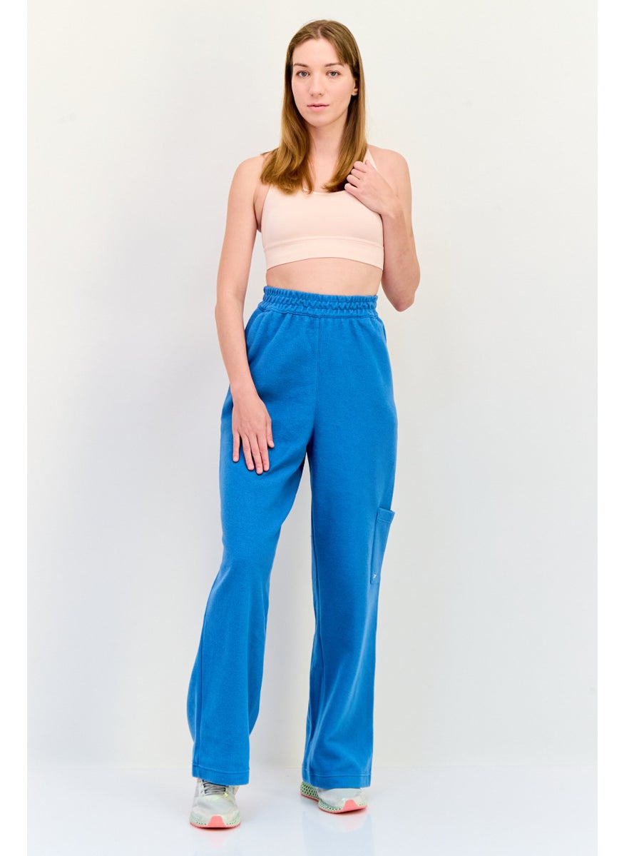 Reebok Women Sportswear Fit Drawstring Outdoor Sweatpants, Blue  - Image 2