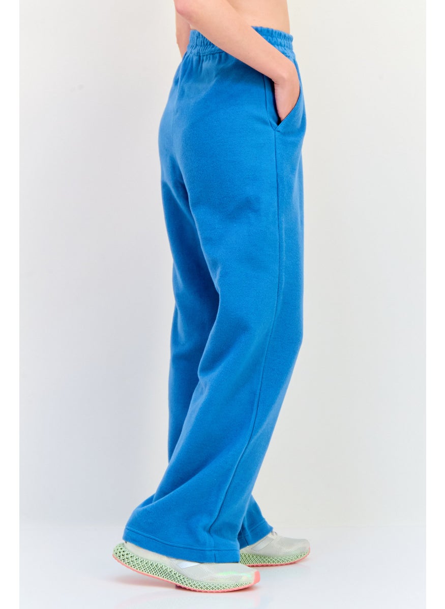 Reebok Women Sportswear Fit Drawstring Outdoor Sweatpants, Blue  - Image 4