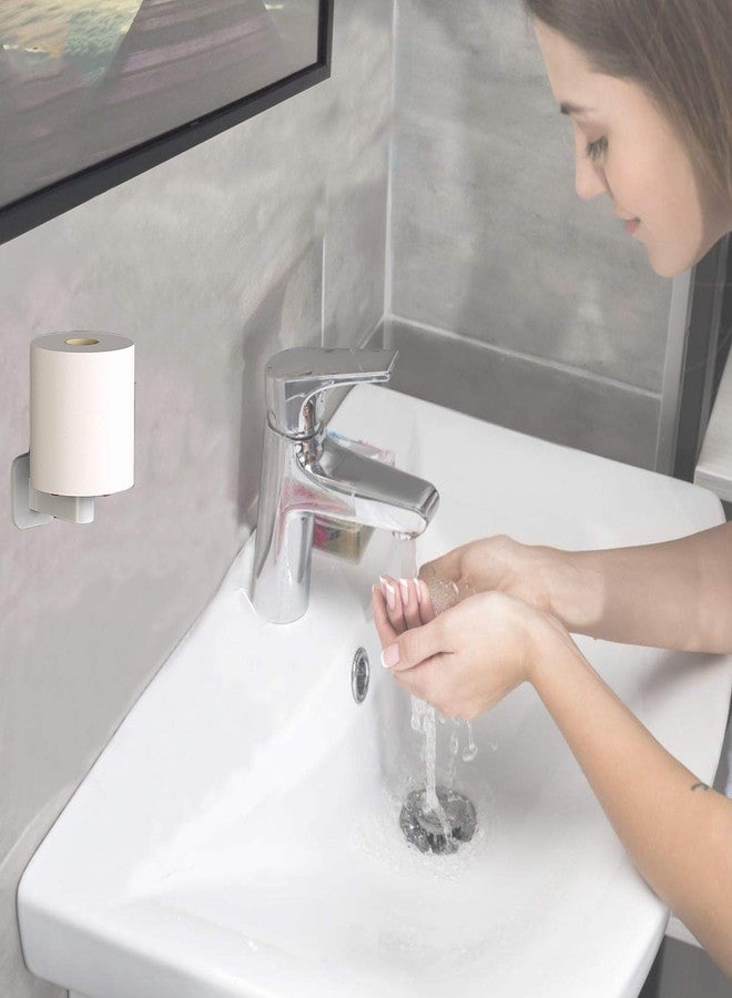 RAIKEDR Self Adhesive Toilet Paper Holder, Paper Towel Holder - Bathroom Toilet Paper Holder Stand - Easy Installation No Drilling (White) - Image 5