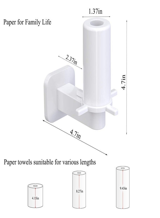 RAIKEDR Self Adhesive Toilet Paper Holder, Paper Towel Holder - Bathroom Toilet Paper Holder Stand - Easy Installation No Drilling (White) - Image 2