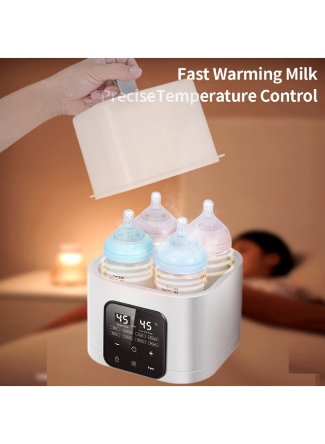 Baby Bottle Heater 2-In-1 Multifunctional Breast Milk Heater, Fast Baby Food Heater And Defrost Heater, With Timer, Lcd Display Screen For Precise Temperature Adjustment, 24-Hour Constant Mode (White) - Image 2