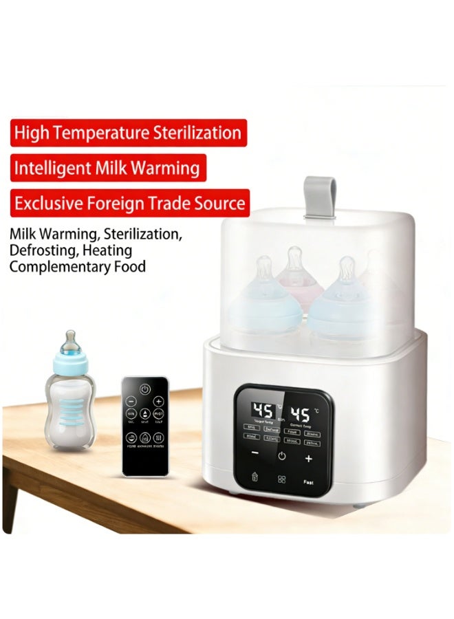 Baby Bottle Heater 2-In-1 Multifunctional Breast Milk Heater, Fast Baby Food Heater And Defrost Heater, With Timer, Lcd Display Screen For Precise Temperature Adjustment, 24-Hour Constant Mode (White) - Image 1