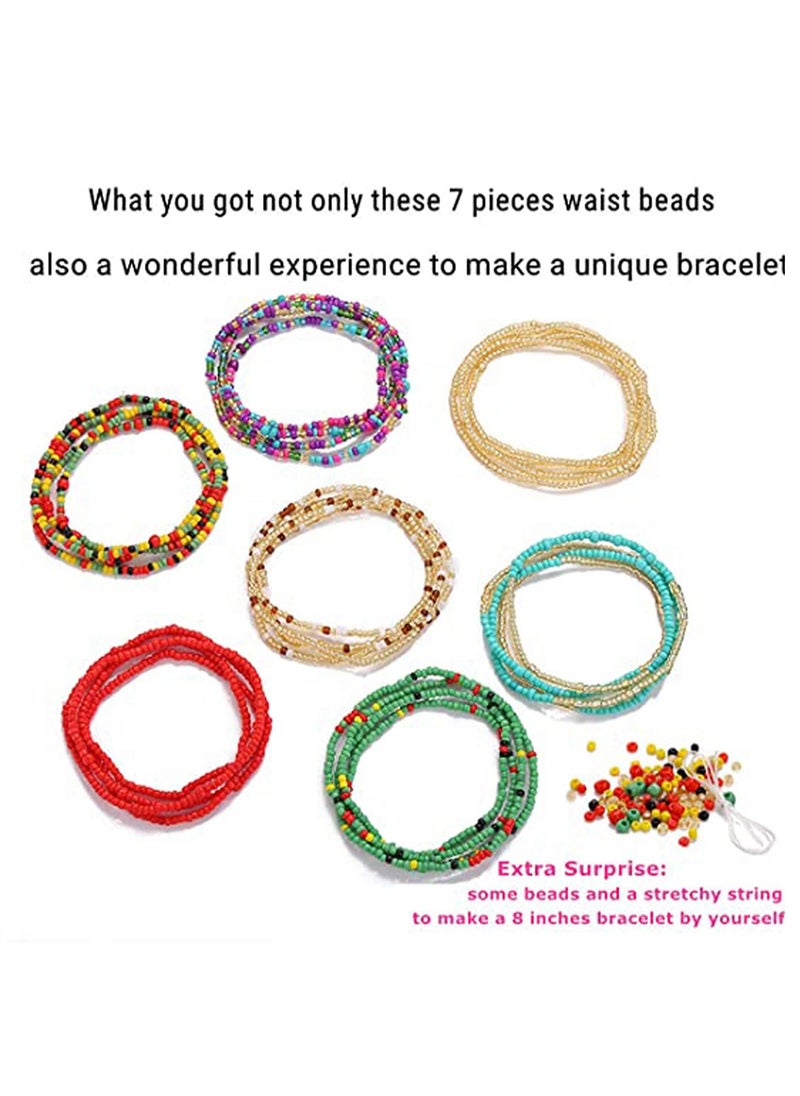 Excefore - Waist Beads for Stretchy African Waist Beads for Women Belly Beads Chain Plus Size with String and Charms - Image 1