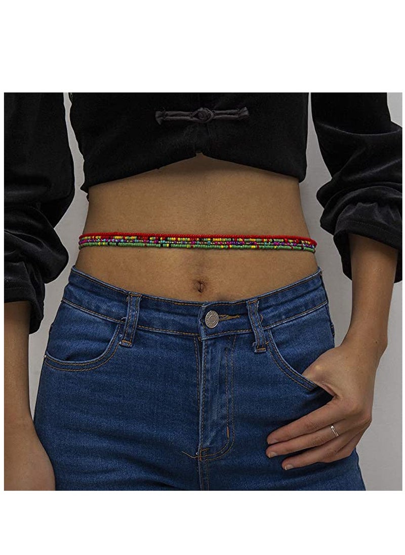 Excefore - Waist Beads for Stretchy African Waist Beads for Women Belly Beads Chain Plus Size with String and Charms - Image 1