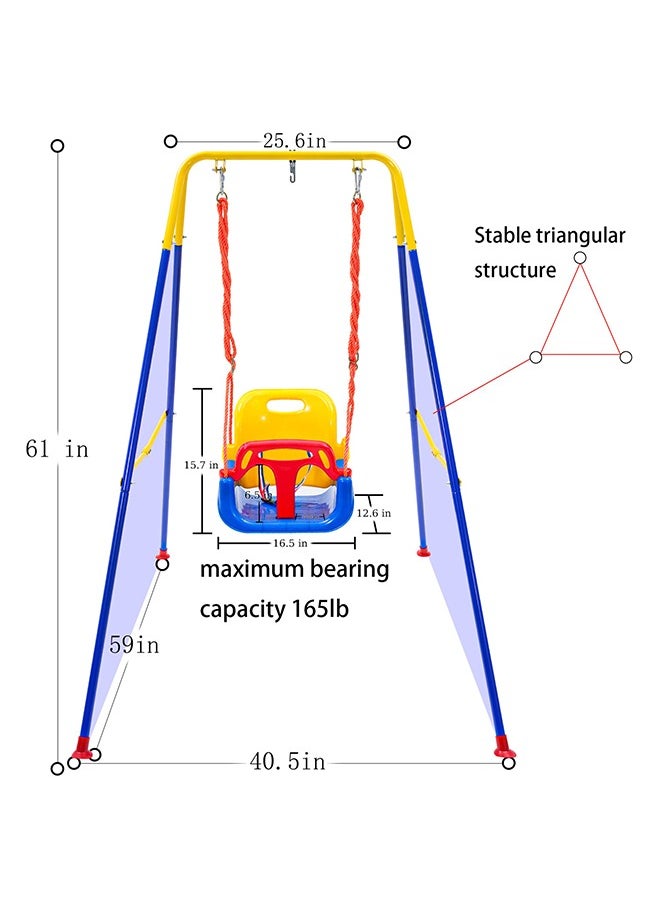 XiuWoo 3-in-1 Swing Set Baby Jumper and Bouncers for Toddler Baby Swing is Suitable for Indoor and Outdoor Play with a Foldable Metal Stand for Easy Storage and Comes with Instructions for Easy Assembly  - Image 3