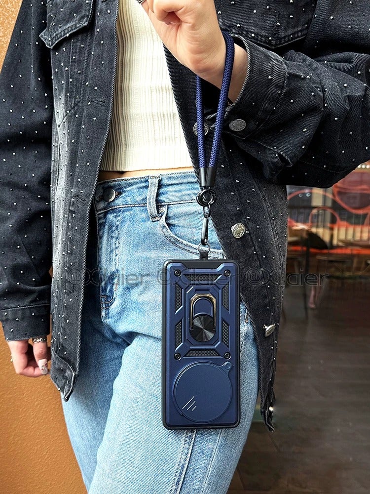 Multi-Functional Sliding Camera Cover Phone Case for Xiaomi 15 Ultra, 14 Ultra, 17 Ultra with Ring Rotating Stand, Magnetic, Full Protection, Lanyard, New Style - Image 5