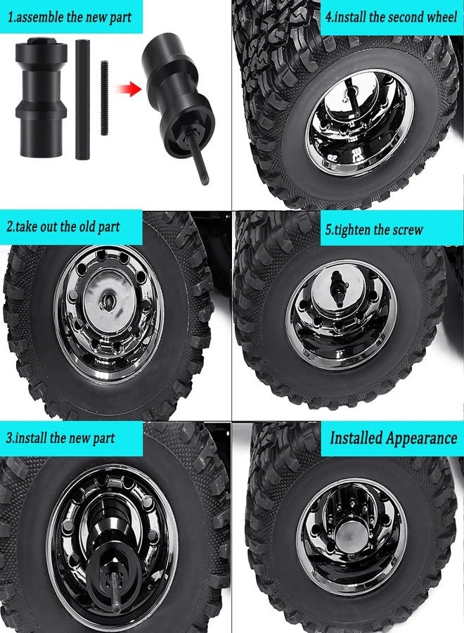 MOHERO TRX6 Rear Wheel Dually Conversion Kit - Single Wheel to Two Wheel Conversion Kit for Flatbed Hauler T6 G63 1/10th RC Car Upgrade Part - Image 5