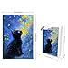 Ulord Great Jigsaw Puzzles for Adults 300 Pieces Starry Night Black Kitten Puzzles for Adults Toys Gift Family Decoration Kids Puzzle - Image 4