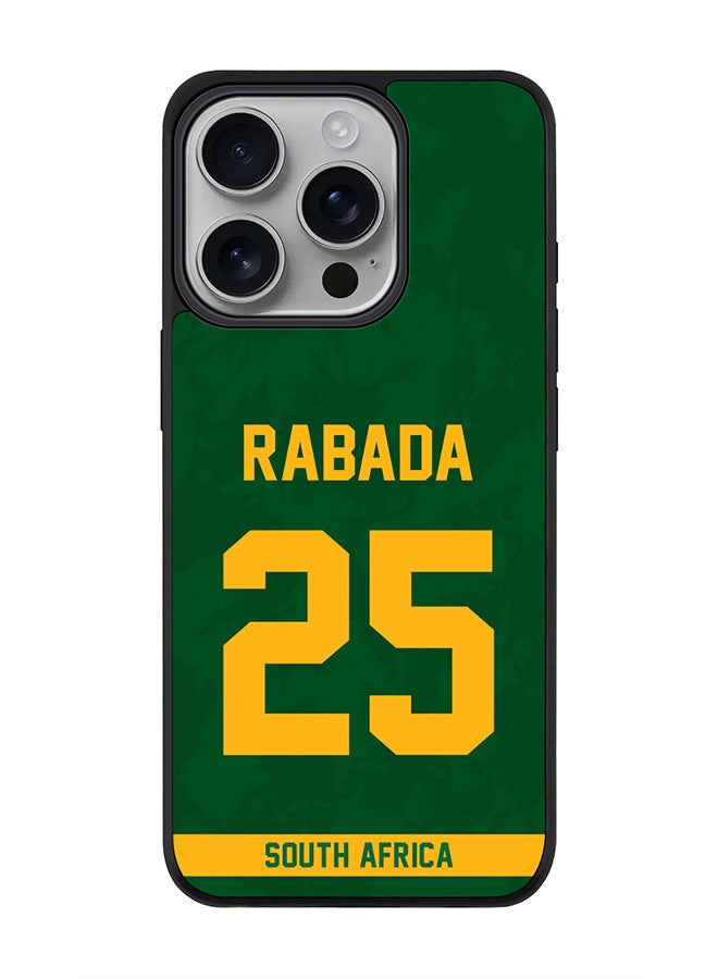 Stylizedd For iPhone 16 Pro Case [Compatible with MagSafe] Slim Magnetic cover Phone Case iPhone 16 Pro -South Africa Kagiso Rabada Jersey No 25 - Image 1