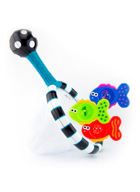 Sassy Catch ‘n Count Net Bath Toy – STEM Learning, Floating Fish, Counting & Dexterity Development, Baby Water Play, 6+ Months, Educational & Fun Bath Time Toy