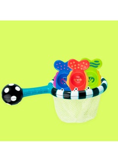 Sassy Sassy Catch ‘n Count Net Bath Toy – STEM Learning, Floating Fish, Counting & Dexterity Development, Baby Water Play, 6+ Months, Educational & Fun Bath Time Toy  - Image 5