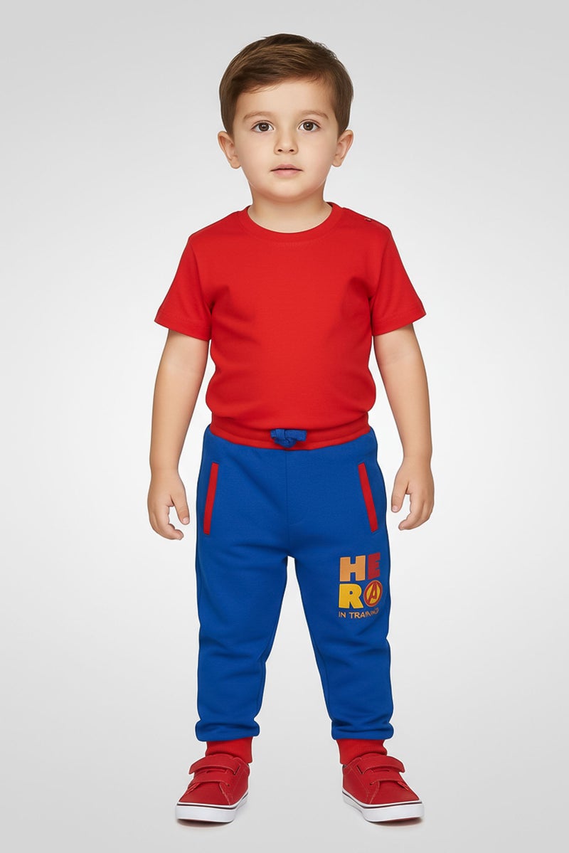 Hamleys x Marvel Toddlers Boy Graphic Print Sweatpants, Blue - Image 1