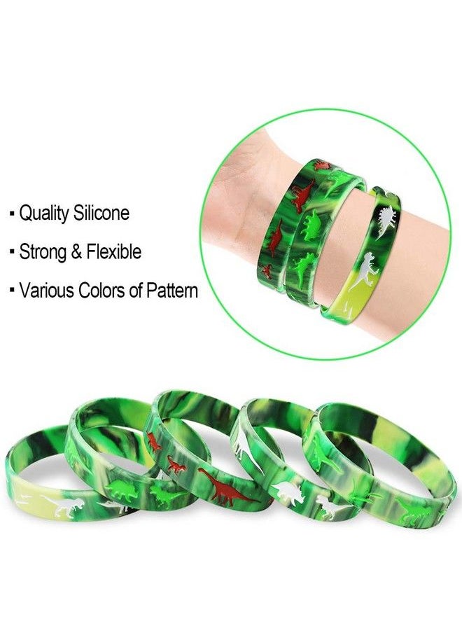 Heqishun Dinosaurs Silicone Wristbands 30 Pack Dinosaurs World Jurassic Party Supplies For Dinosaurs Theme Party Birthday Party Favors Gifts Bags Stuffers 3 Colors  - Image 4