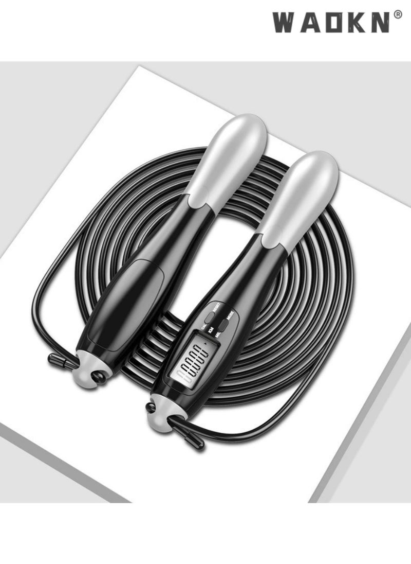 WAOKN Workout Jump Rope with Counting,Adjustable Counting Skipping Rope，Ropeless Jump Rope 2 In 1 Adjustable workout Jump Ropes, with Calorie Counter LCD Display for Fitness, Workout, Gym  - Image 4