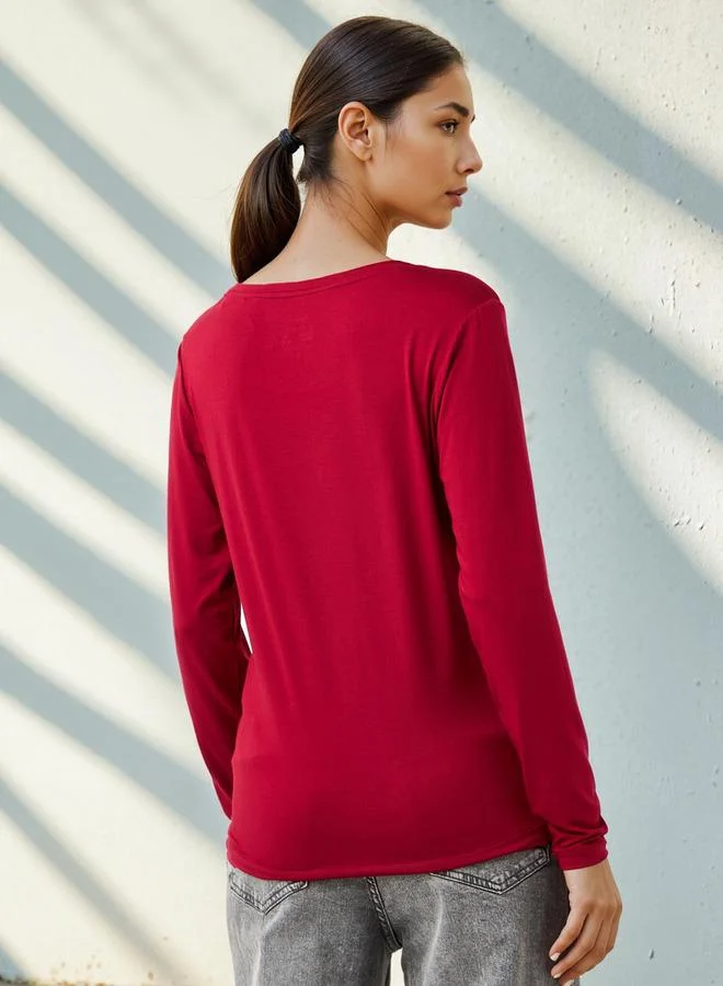 Splash FAV Slim Fit T-shirt with Long Sleeves