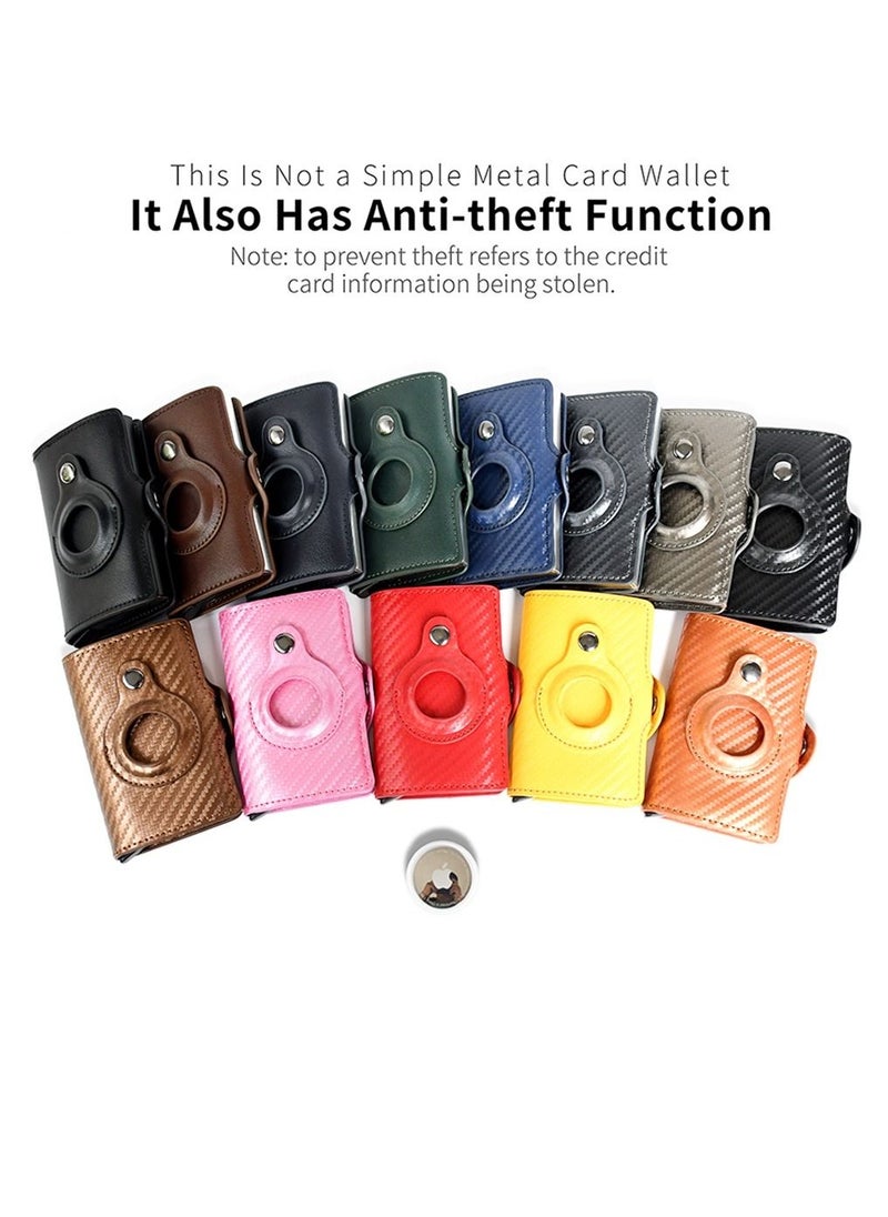 Generic - Rfid Card Holder Men Women Airtag Wallet Money Bag Leather Purse Slim Thin Wallets For Apple AirTags Tracker Air Tag - Image 1