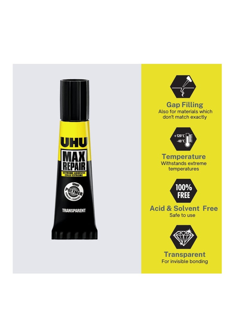 UHU 6-Piece Max Repair Glue Extreme Adhesive - Image 4