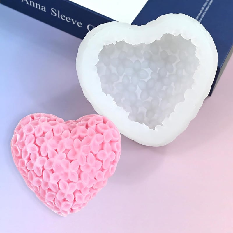 Skytail قالب شمعة قلب زهرة 3D من سكاي تايل سيليكون لصنع الشموع المعطرة وزينة المنزل في عيد الحب - Image 4