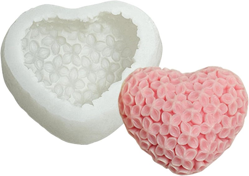 Skytail قالب شمعة قلب زهرة 3D من سكاي تايل سيليكون لصنع الشموع المعطرة وزينة المنزل في عيد الحب - Image 1