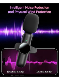 ShebSheb 2PCS Lavalier Lapel Wireless Microphone for Iphone with Lightning and Android phone with Type-C,Noise Reduction Plug-Play Wireless Mic  - Image 3