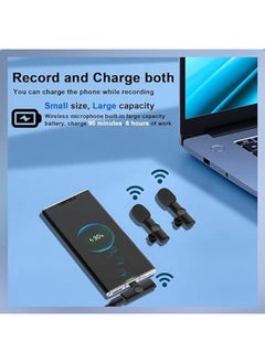 ShebSheb 2PCS Lavalier Lapel Wireless Microphone for Iphone with Lightning and Android phone with Type-C,Noise Reduction Plug-Play Wireless Mic  - Image 4