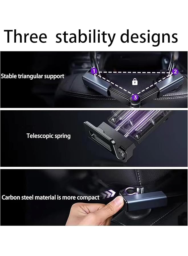 erorex Car Rear Pillow Phone Holder Tablet Ipad Holder 360 Degree Rotating Foldable Holder Suitable For 4.7 12.9 Inch Mobile Phones And Tablets - Image 5