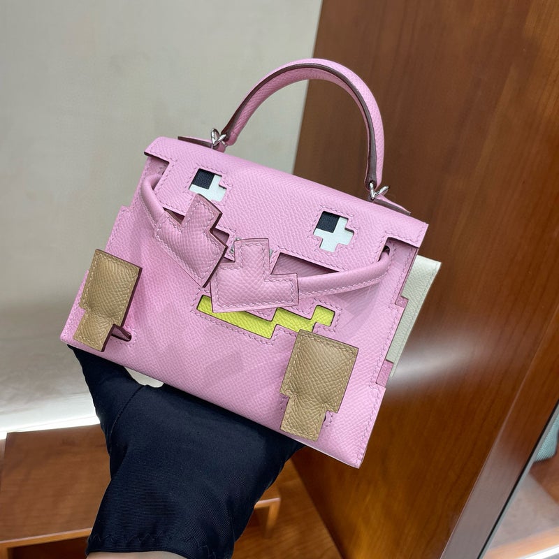 Model Little Red Book Same Style Mosaic Doll Bag Top Layer Genuine Leather Women'S Handbag Shoulder Bag Light Luxury - Image 4
