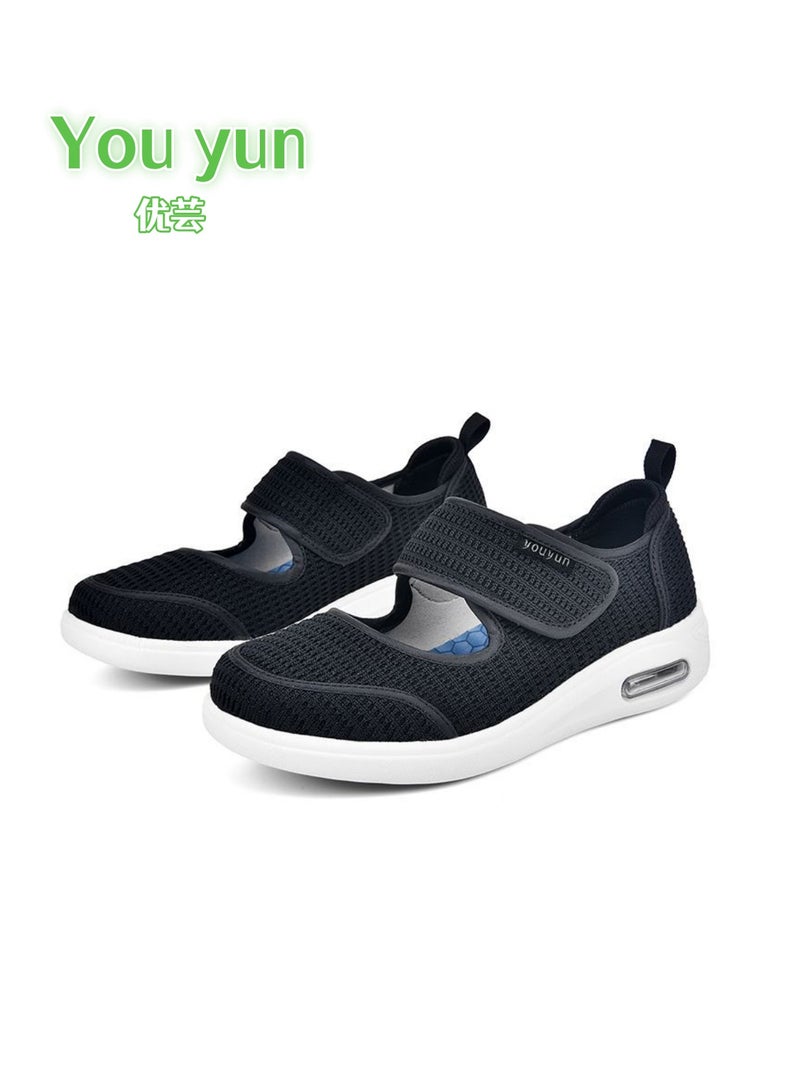 youyun Women's Diabetic Shoes for Women Casual Adjustable Walking Shoes Wide Shoes for Elderly Swollen Feet Non-Slip Air Cushion Bottom Fattening and Widening - Image 1