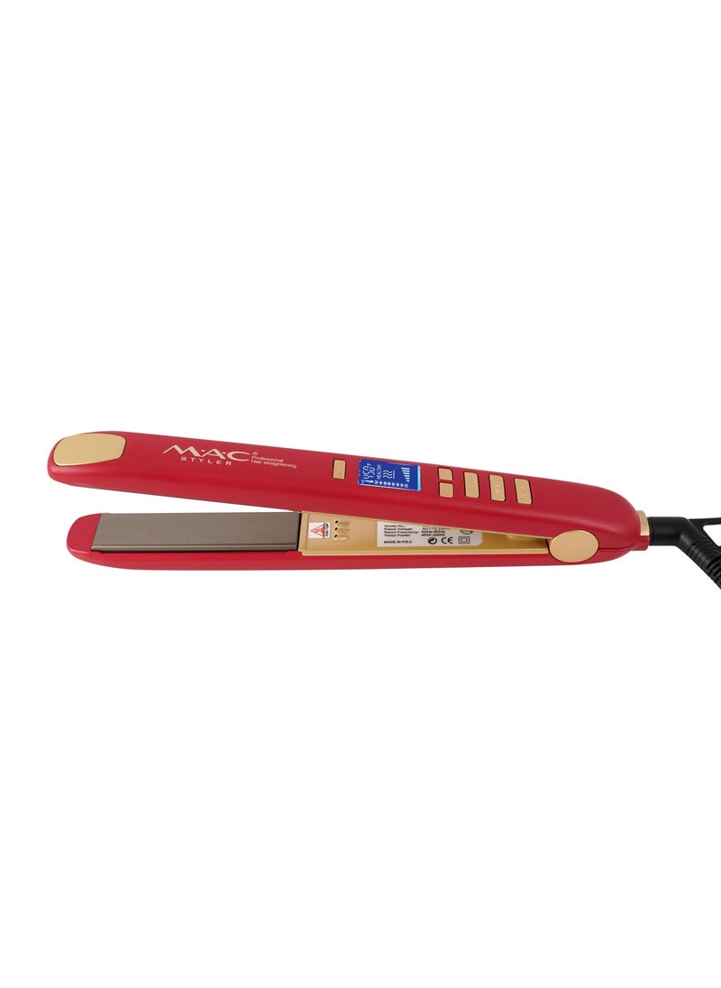 MAC STYLER  Professiona Wide Plate Straightener and Curler 2 in 1 with High Quality Screen LCD MC-2021A