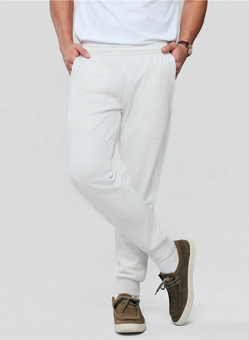 GIORDANO Men’s Slim Taper Mid Rise French Terry Jogger - Image 1
