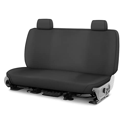 Covercraft Polycotton SeatSaver Custom Seat Covers | Fits 2011-18 Ram 1500 & 2019-24 Ram 1500 Classic & 2011-24 Ram 2500/3500 Crew/Quad Cab | 2nd Row Solid Bench Seat, Charcoal - Image 1