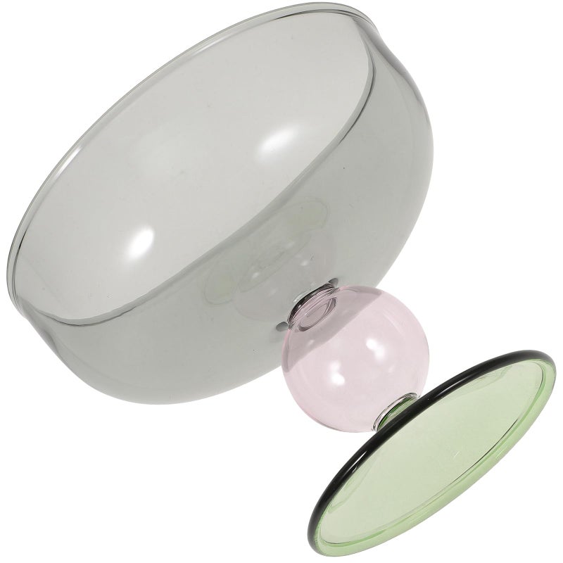 Glass Dessert Bowls Set of 6 Footed Ice Cream Cups for Kitchen and Household Use - Image 2