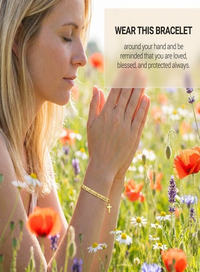 CZFSWT God Is Within Her She Will Not Fall Bracelet, Bible Verse Bracelets, Christian Bracelets Suitable for Daily Accessories and Spiritual Inspiration - Image 3