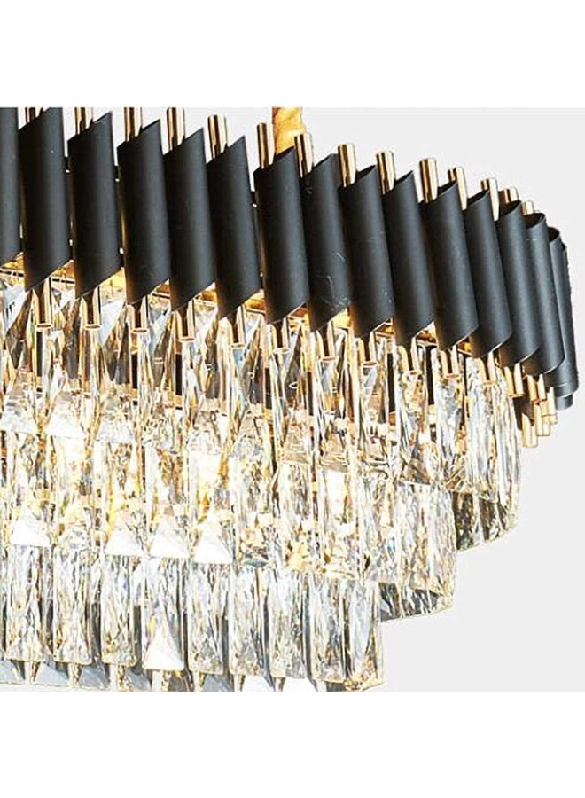 Adjustable Ceiling Chandelier Light Fixture For Dining Rooms Living Room Black Gold During Lighting, Modern During Lamp, E14 Crystal Chandeliers Lighting-Black and gold 75*35cm  - Image 4
