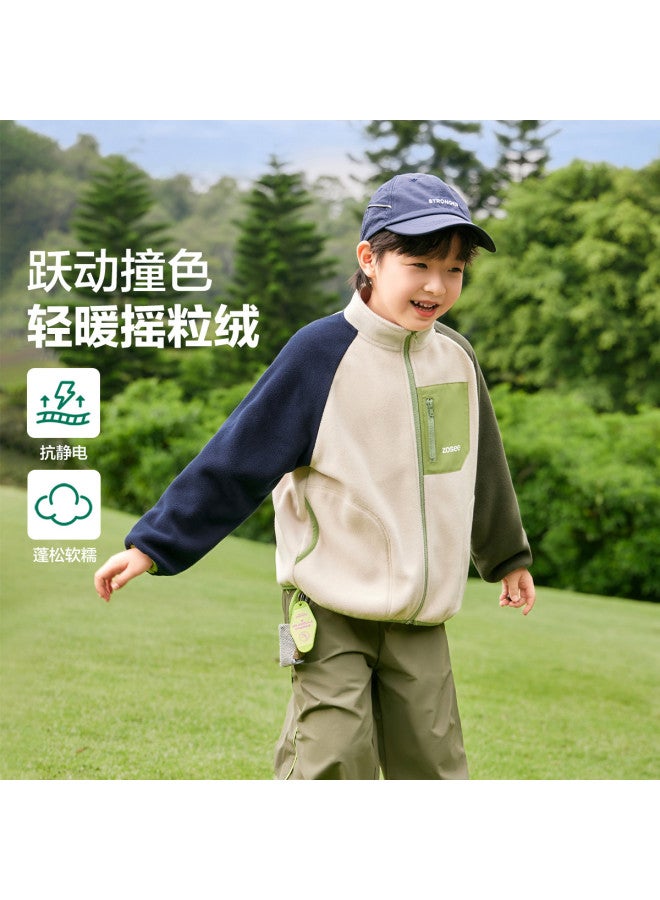 Zuoxi Boys' Fleece Jacket, Spring/autumn Kids' Outerwear, Children's Hoodie, Stylish Boys' Top, Trendy Kids' Clothing - Image 2