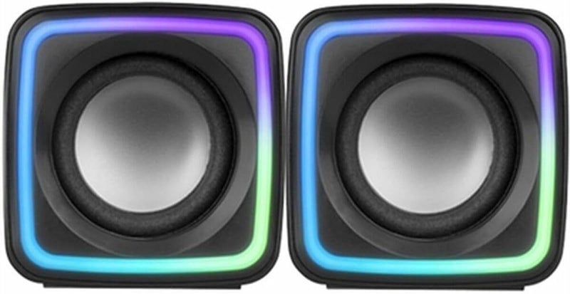 مارس_جيمنج مارس جيمنج MSCUBE، مكبرات صوت ألعاب مدمجة 8 واط، صوت Space DSP، إضاءة RGB Active-Flow، صندوق تحكم، اتصال USB + مقبس 3.5 ملم، أسود - Image 1