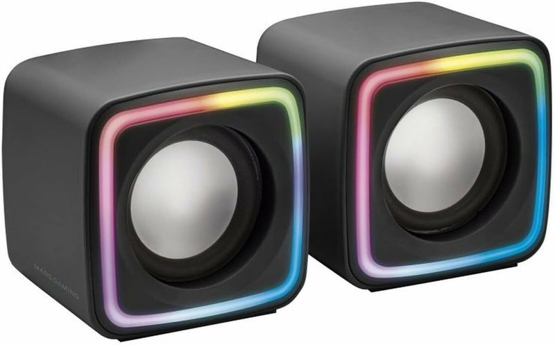 مارس_جيمنج مارس جيمنج MSCUBE، مكبرات صوت ألعاب مدمجة 8 واط، صوت Space DSP، إضاءة RGB Active-Flow، صندوق تحكم، اتصال USB + مقبس 3.5 ملم، أسود - Image 3