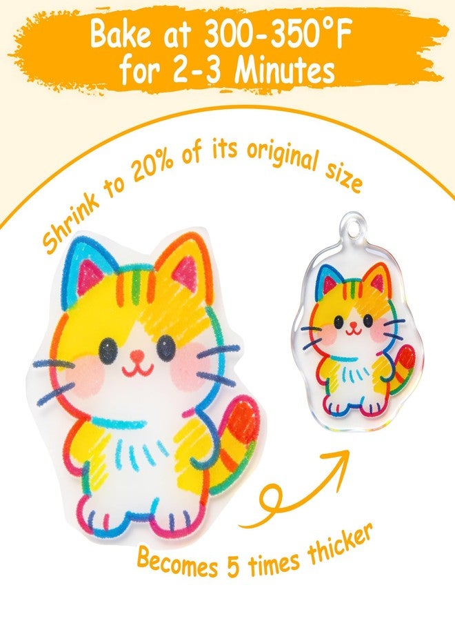 Csyidio Shrinky Paper Dink Sheets, 25PCS Crystal Clear Shrinky Sheets Dink for Fathers Day, Shrink Paper for DIY Keychain, Jewelry, Embellishments, Ornaments Making Crafts - Image 5