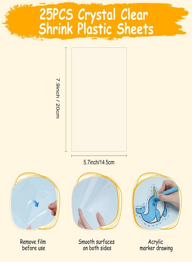 Csyidio Shrinky Paper Dink Sheets, 25PCS Crystal Clear Shrinky Sheets Dink for Fathers Day, Shrink Paper for DIY Keychain, Jewelry, Embellishments, Ornaments Making Crafts - Image 3