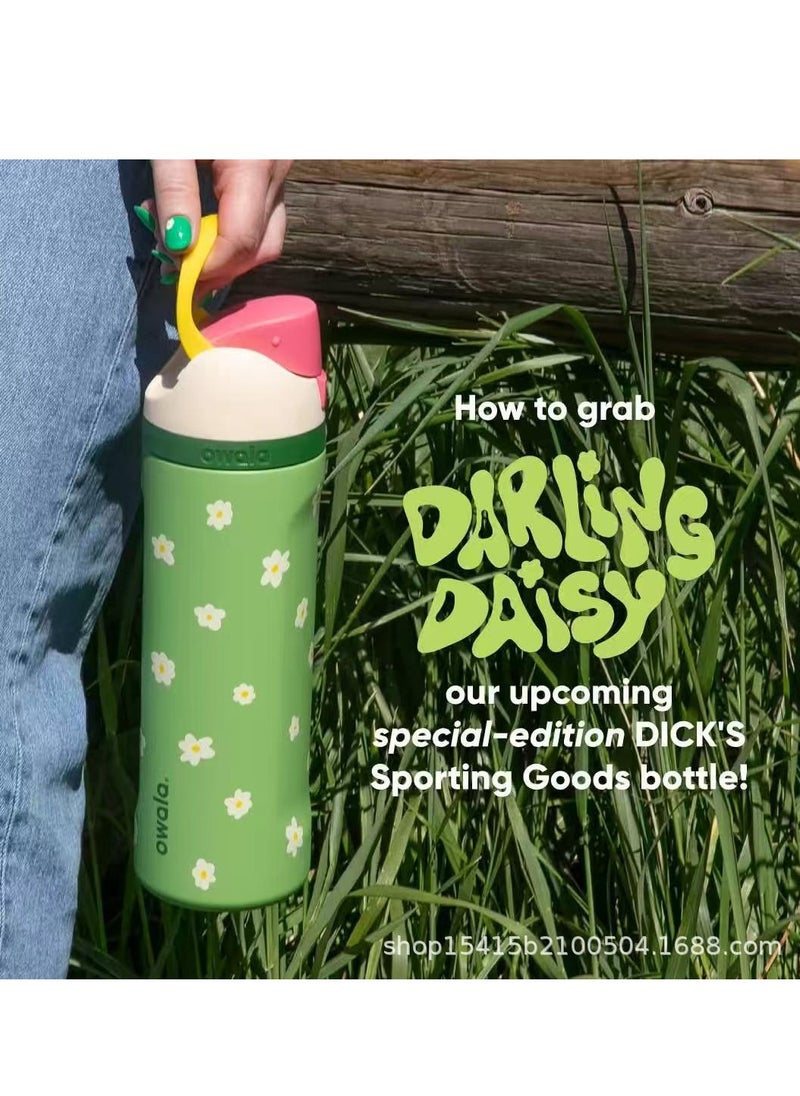 Owala 24Oz. Owala FreeSip Stainless Steel Water Bottle Darling Dasiy  - Image 2